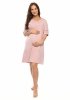 MijaCulture - labour maternity breastfeeding nightdress 4128 Light pink / hearts